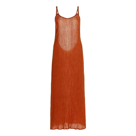 Savannah Morrow Burnt Orange Backless Dress - Picture 1 of 7